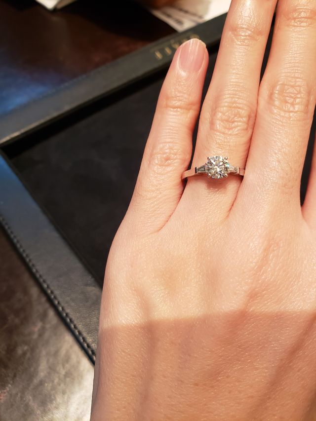 ダイヤの大きさが引き立ちます