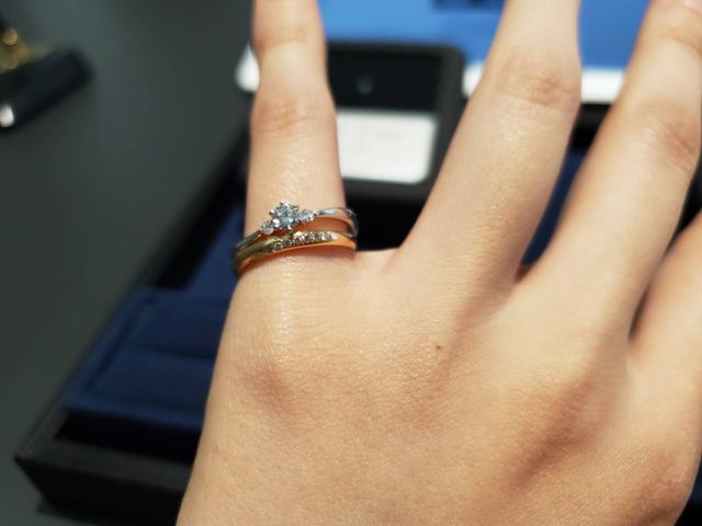 結婚指輪はピンクゴールドにしました。