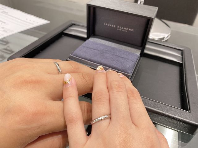 初めて箱を開け、初めてつけた時の写真です。