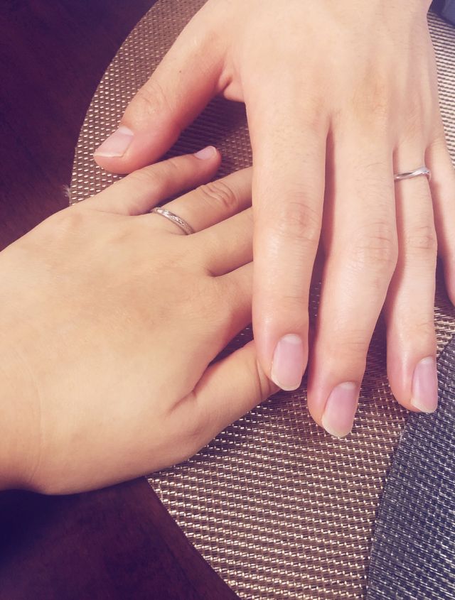 指輪の重みを感じました！一生大切にしたいと思いました！