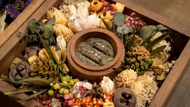 素敵なボックスに入れて撮影していただきました。