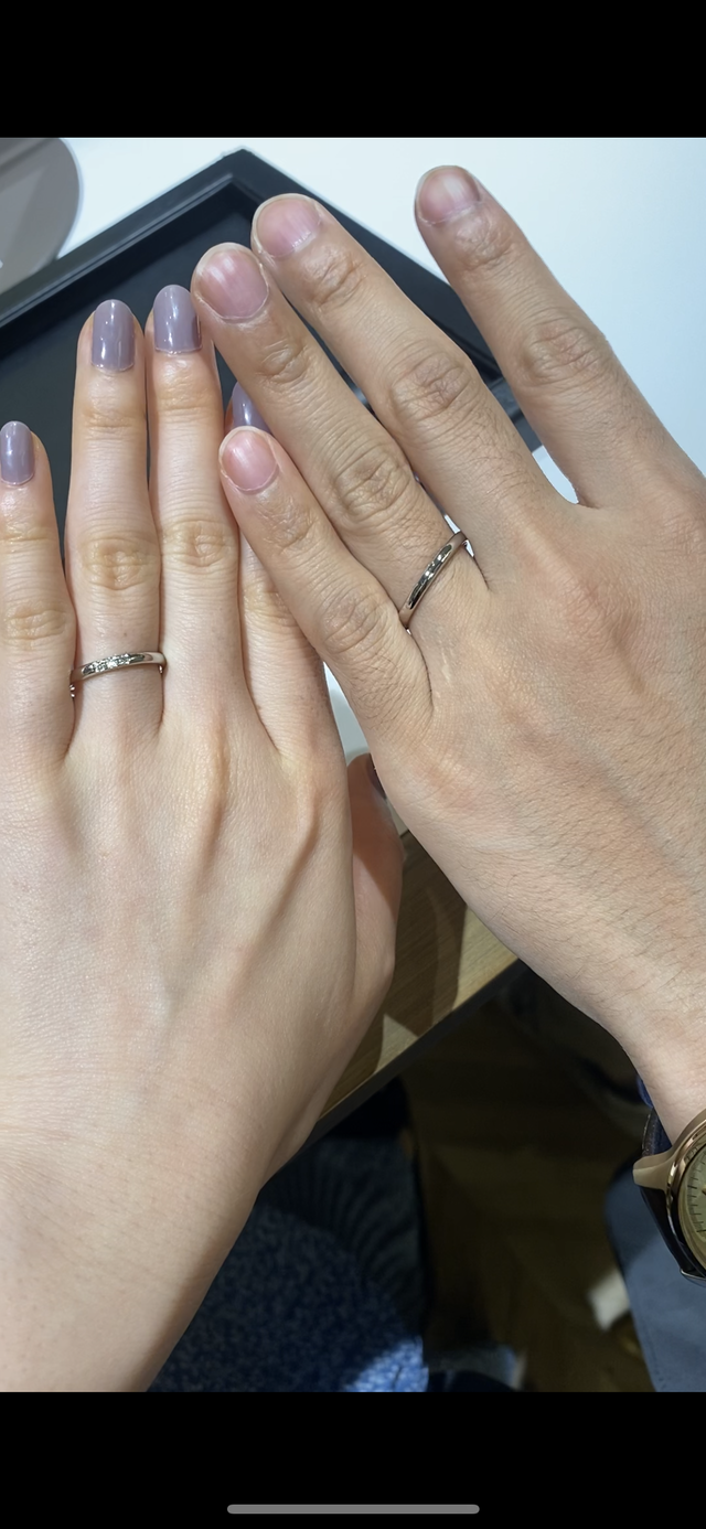 サイズを合わせる前ですが、試着の写真です。