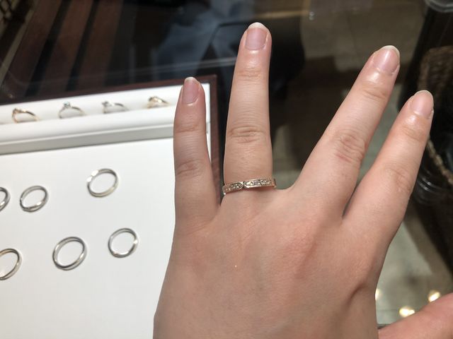 結婚指輪の桜あわせ