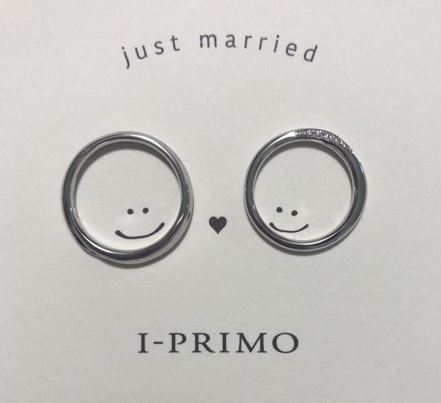 指輪受け取り時にこのような撮影用のカードをくれました。