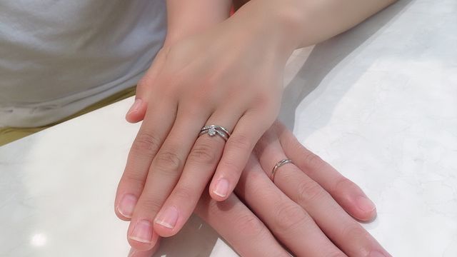 婚約指輪と結婚指輪です！