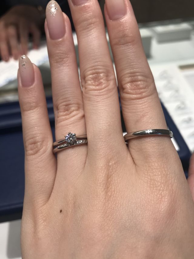 重ね付けとメンズリングです