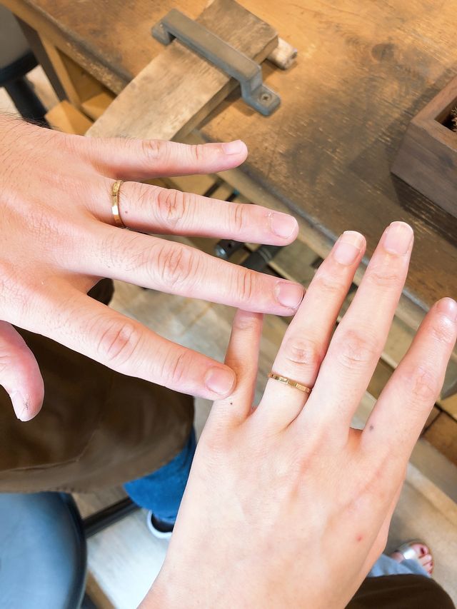 作りたての指輪です！