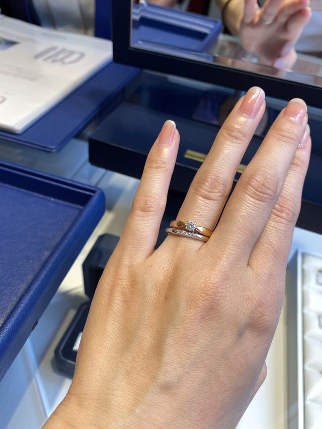 婚約指輪との装着時