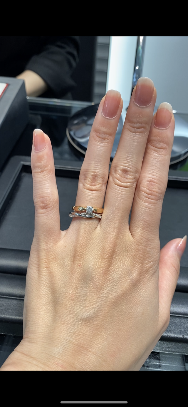 婚約指輪との装着時