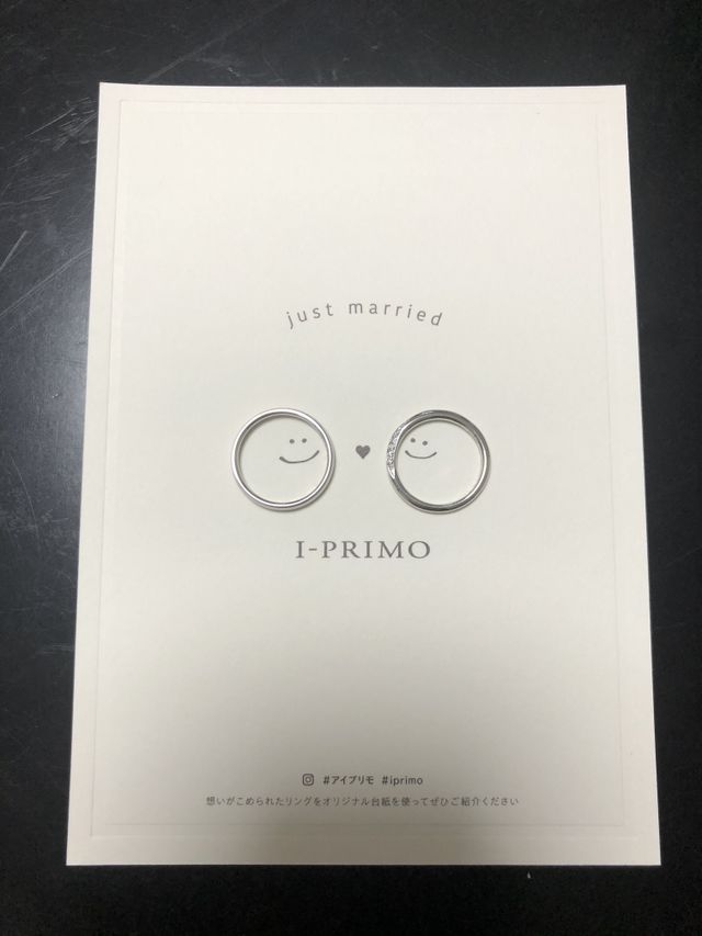 インスタ用にアップできるようにかわいい台紙いただきました。