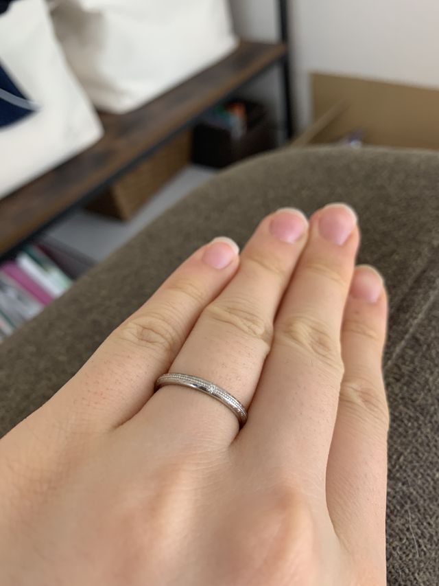 ミル打ち、華奢なダイアモンドに一目惚れしました。