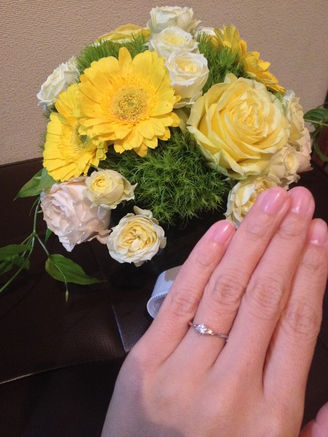 ダイアはお義母さんから譲り受けたもののリフォームです！