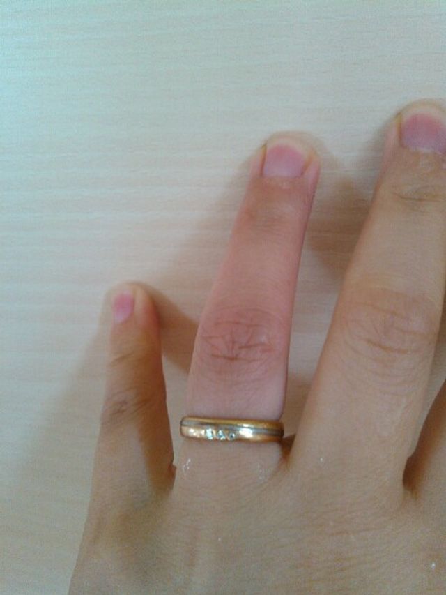 指にはめているときの画像です。