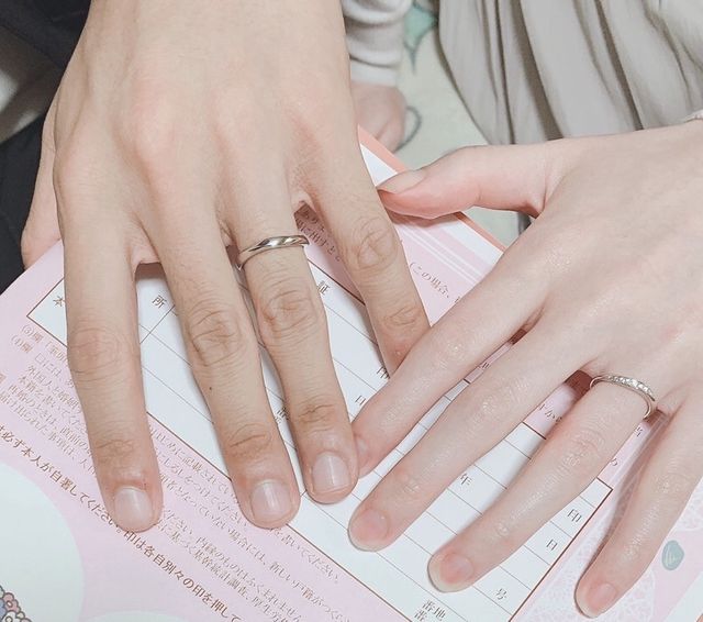 婚姻届と一緒に撮りました！