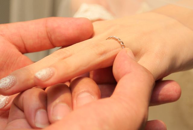 指輪の交換