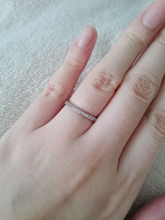 結婚指輪。入籍からずっと付けてます。