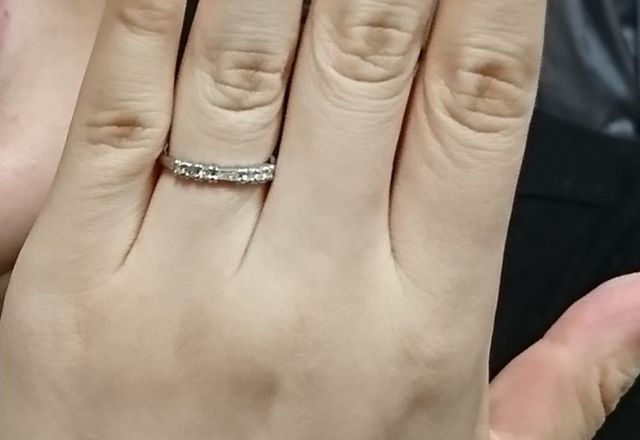 母の指輪をリメイクしました。とてもお気に入りです！