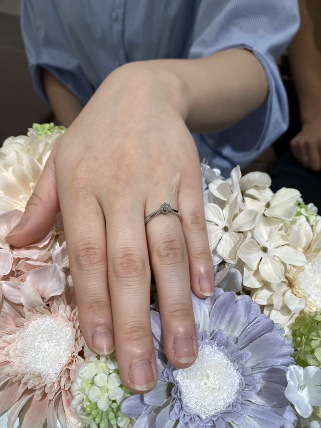 出来上がってすぐ受取に行って着用した時の写真です