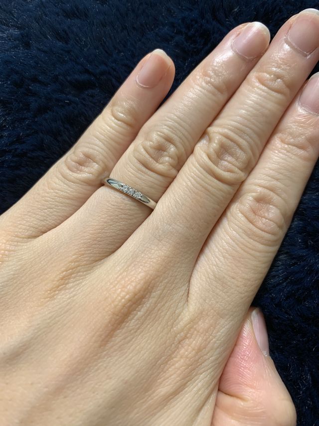 キラキラ光るダイヤモンドとピュアプラチナが素敵