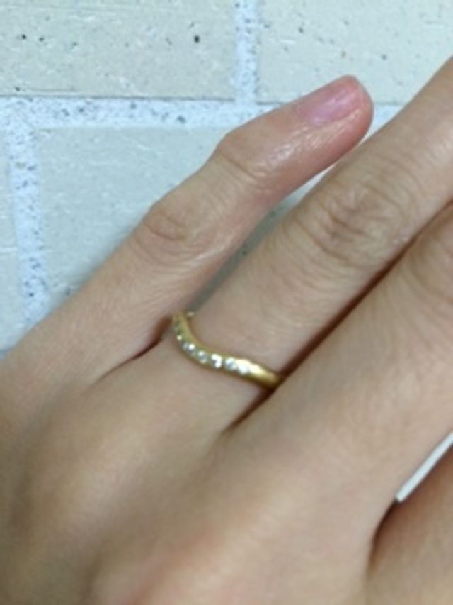 結婚指輪の全体写真アップ