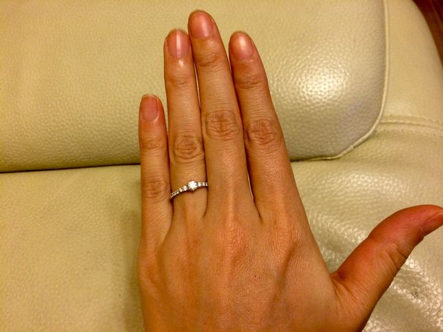 ハーフエタニティのデザインです。