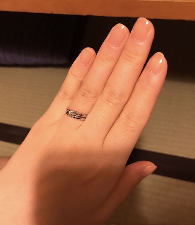 結婚指輪と合わせて