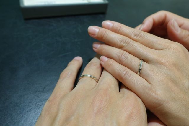 試着時。ミル打ちコンビ。