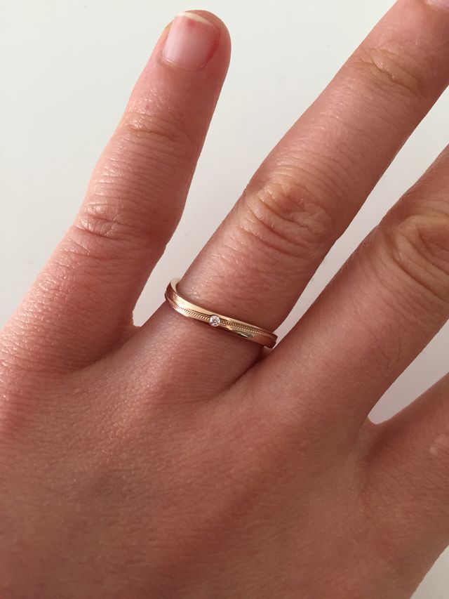 指にはめた状態