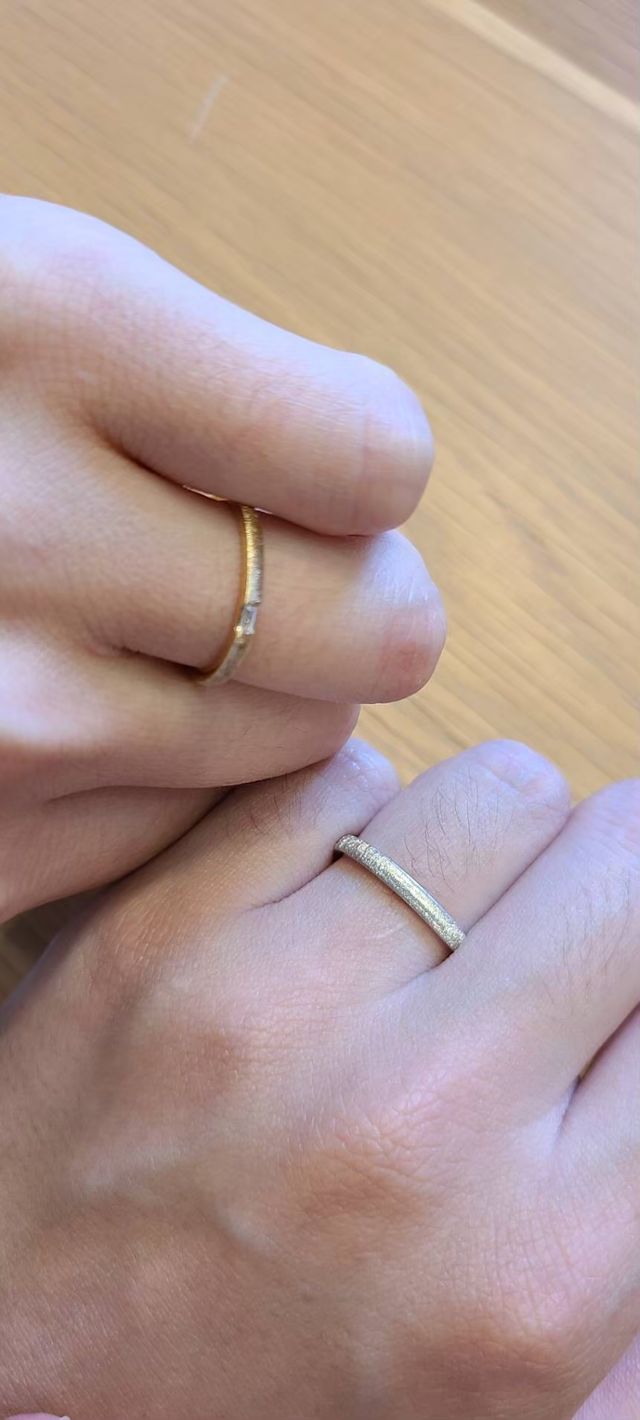 シンプルなデザインでもエレガントな指輪です！