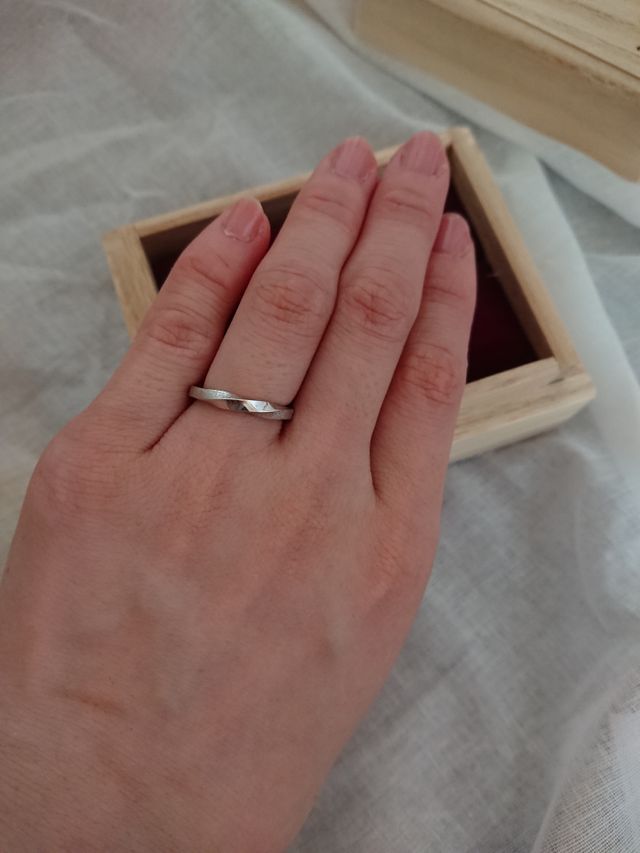 出来上がりはちょうどよい太さになりました！