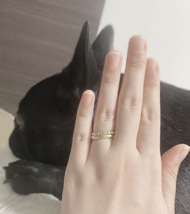 一緒につけているのはブシュロンです。