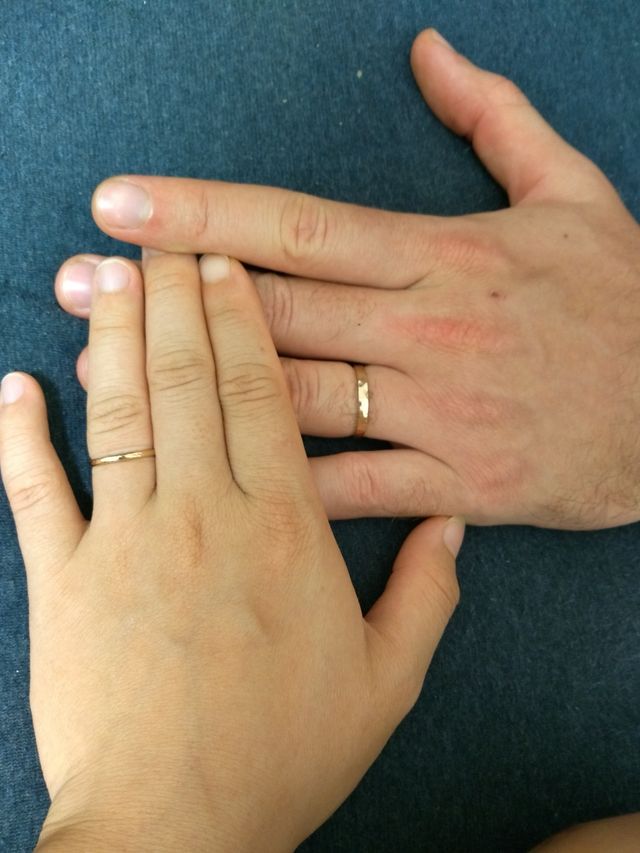 手作り指輪　ローズゴールド　Minamo