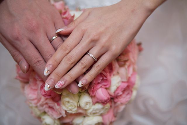 結婚式での写真です。