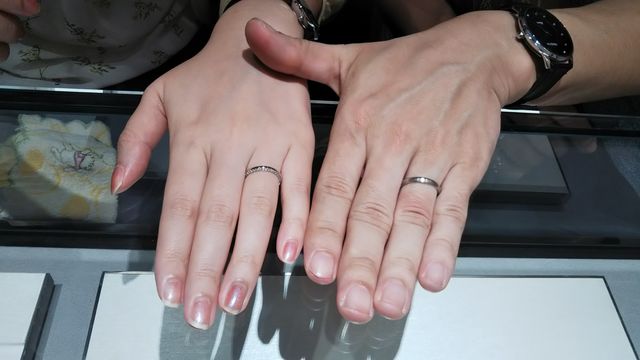 初めて試着したときの写真です。