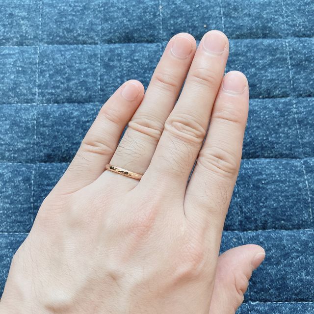 19号でピンクゴールドの指輪です。とても気に入りました！