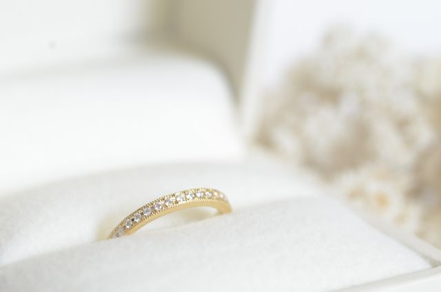 婚約指輪はハーフエタニティにしました