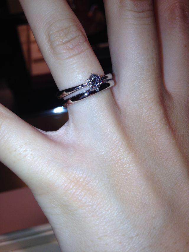 ダイヤモンドの婚約指輪とピッタリ