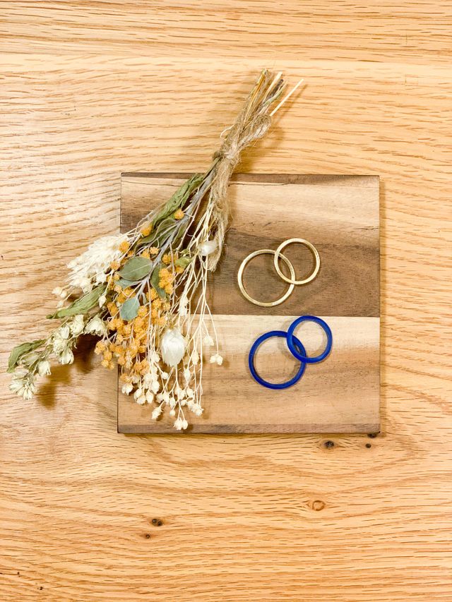 槌目体験ができた真鍮リングはプレゼントしてもらいました。