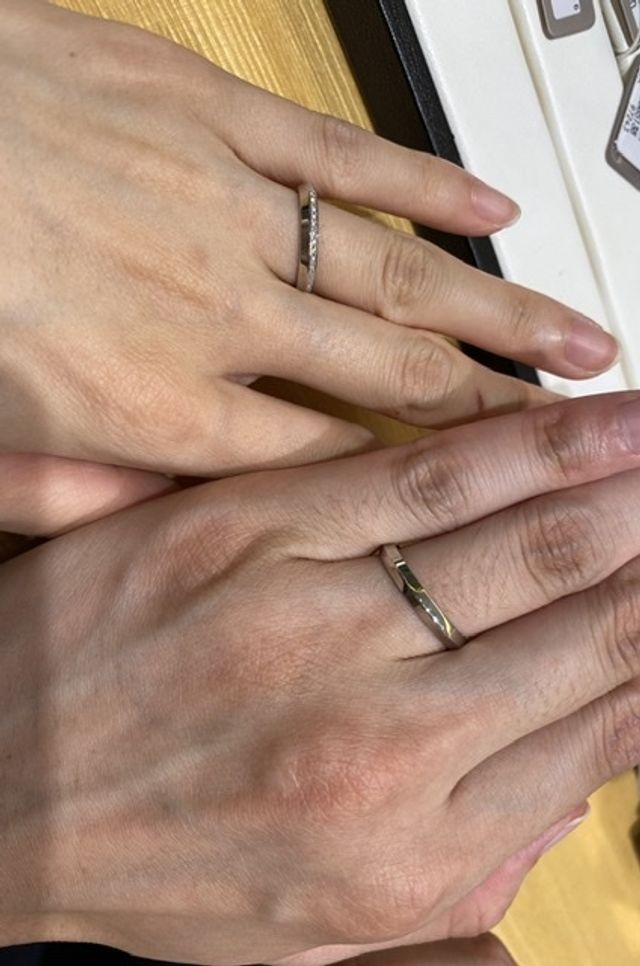 結婚指輪　さざんか