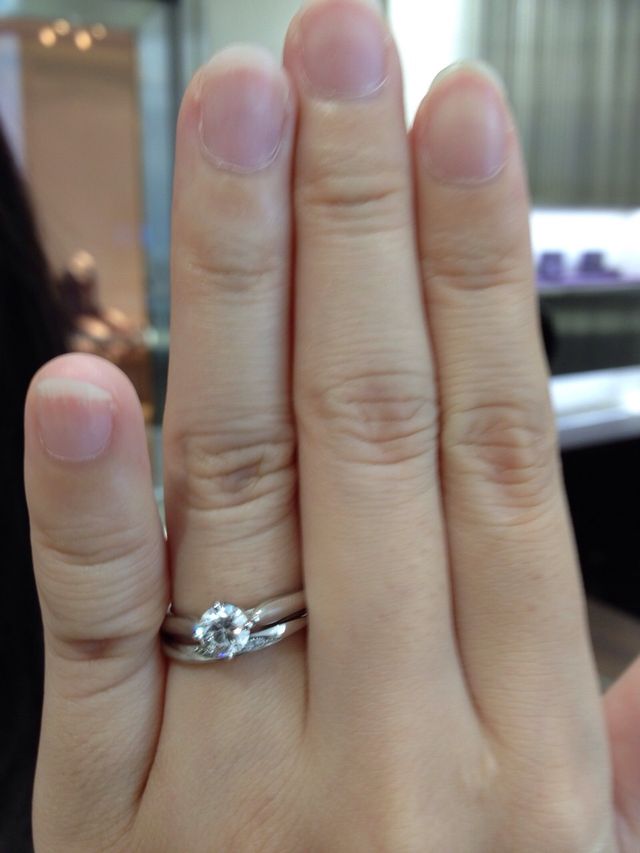 購入して初めてお店で着けた写真