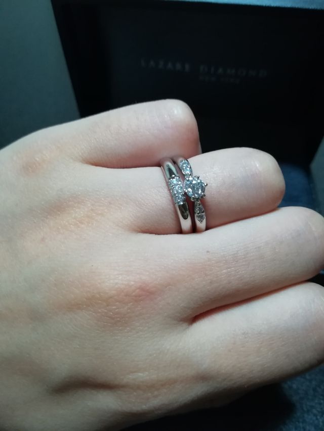 [結婚指輪]グレートヒル[婚約指輪]ドリルトンの重ね付け