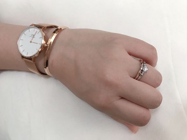 婚約指輪(プラチナ)
結婚指輪(ピンクゴールド)