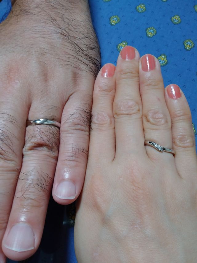 指輪は指が一番むくむという、夏の夕方に測定