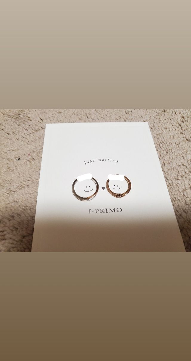 かわいい用紙が選べて
そこにリングを並べて写真が撮れます