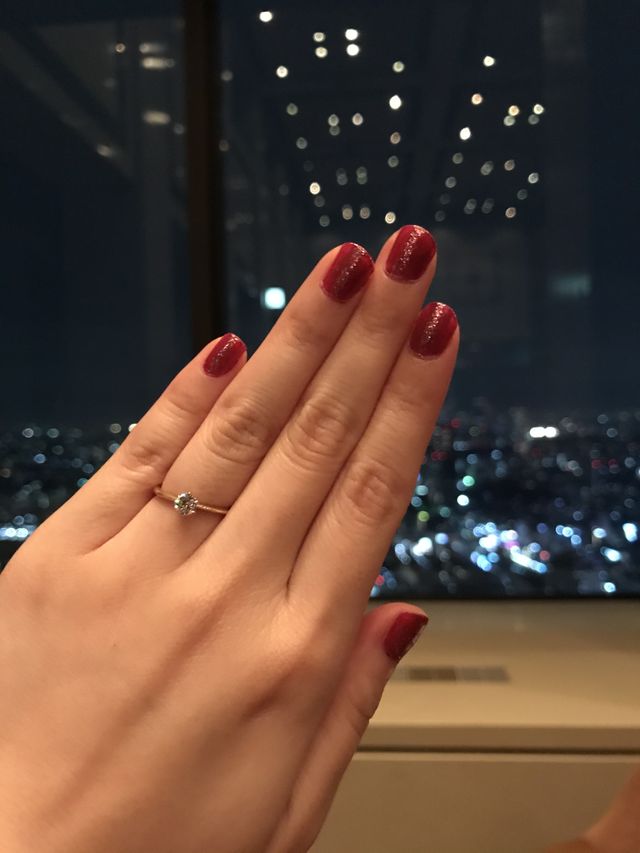 プロポーズされた時の指輪です。