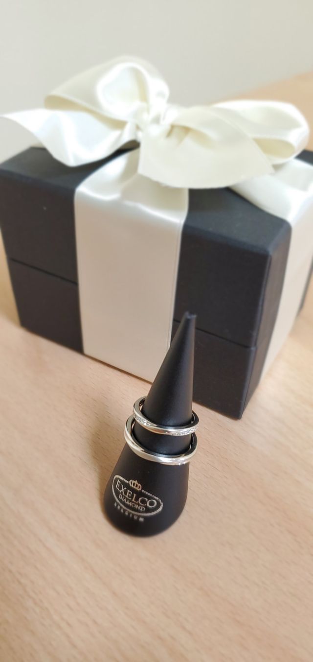 頂いたリングホルダーと一緒に。思わず飾りたくなります。