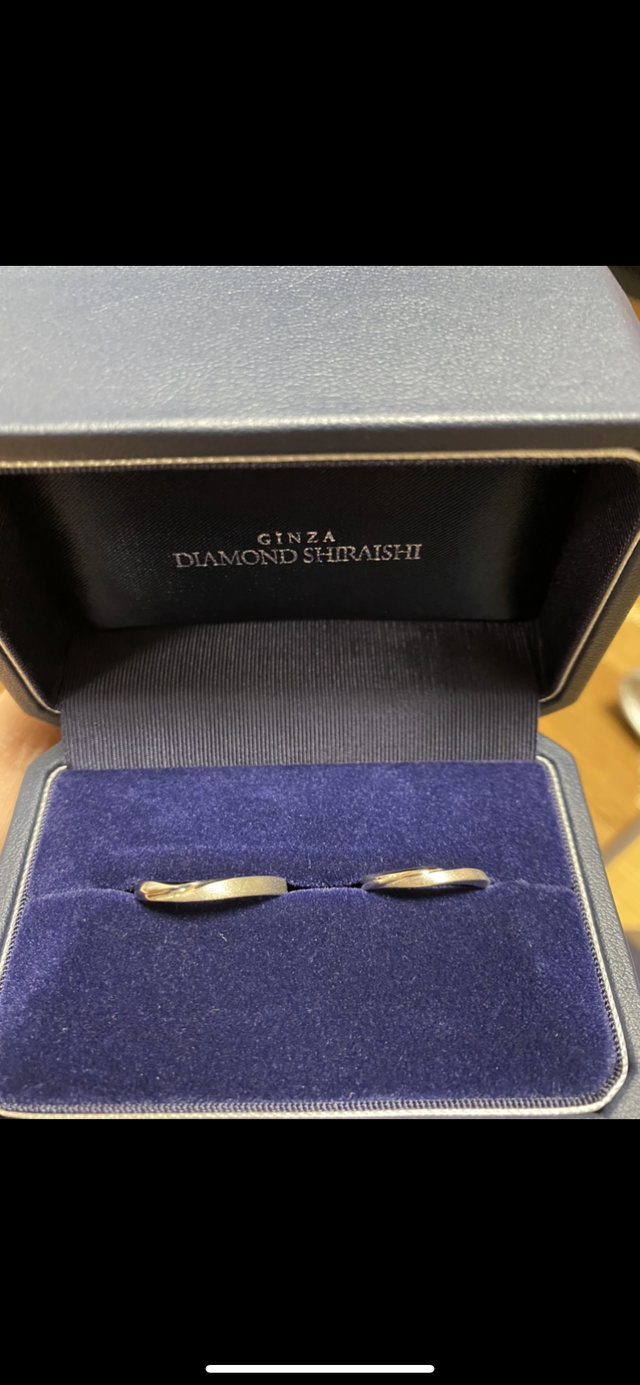 別々のリングですが、セットのリングのような仕上がりでした