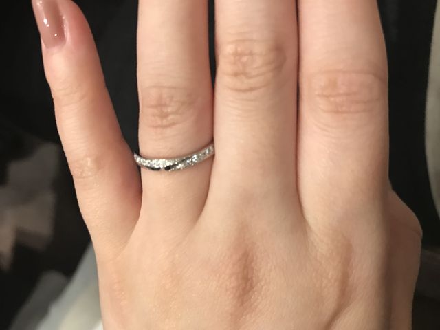 ダイヤの輝きがとても新鮮で
なめらかなカーブが魅力的でした！