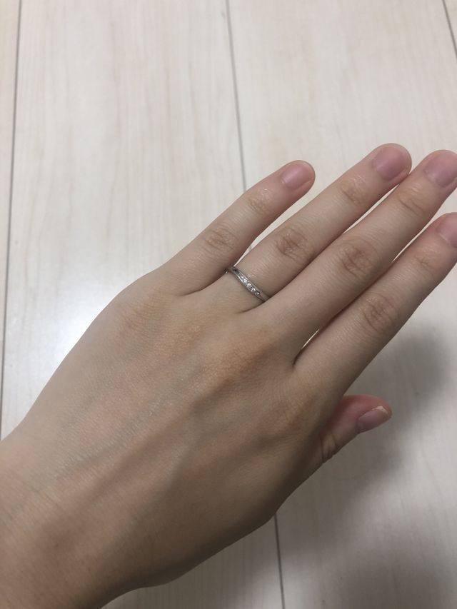 新婦の指輪の写真です。