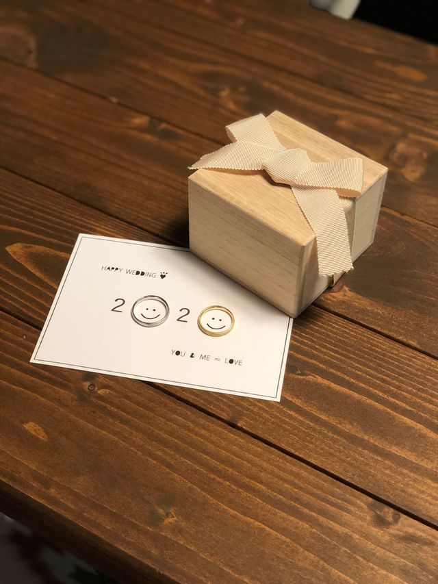 可愛いカード頂きました。指輪の箱も素朴で可愛いです。